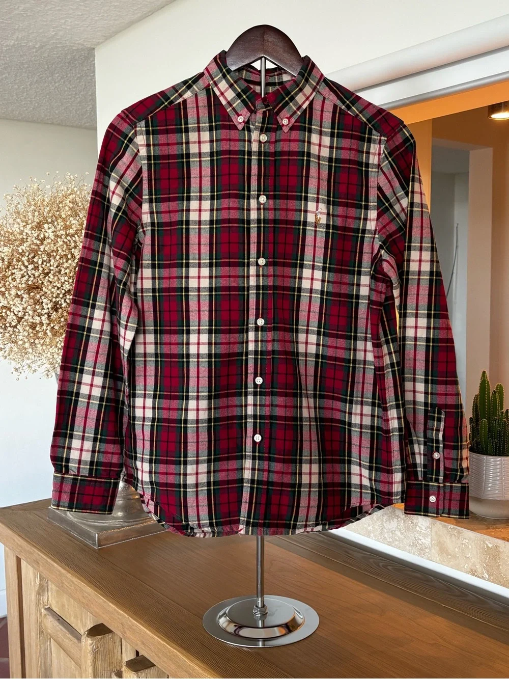 NWT Polo Ralph Lauren Boys  Button Down Shirt L 14 16 School Flannel
